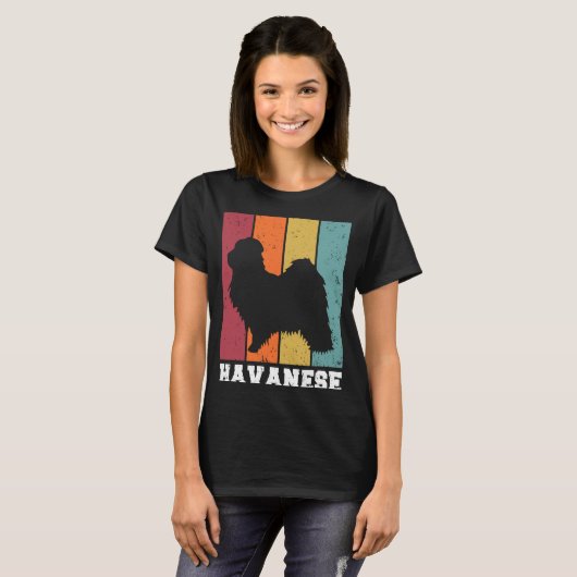 Havanese Vintage  2 T-shirt (Voorkant volledig)
