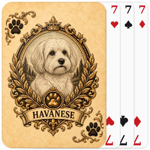 Havanese, Vintage Heritage Dog Pokerkaarten