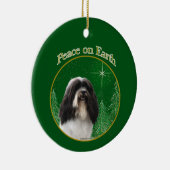 Havanese Vrede Sleutelhanger Keramisch Ornament (Rechts)