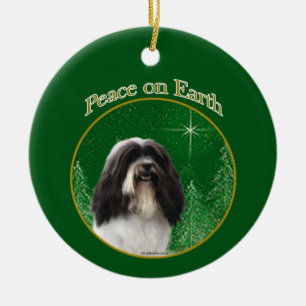 Havanese Vrede Sleutelhanger Keramisch Ornament