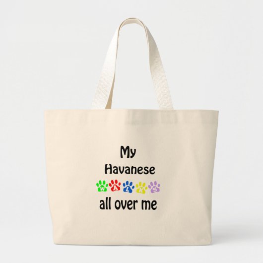 Havanese wandelingen ontwerp grote tote bag (Voorkant)