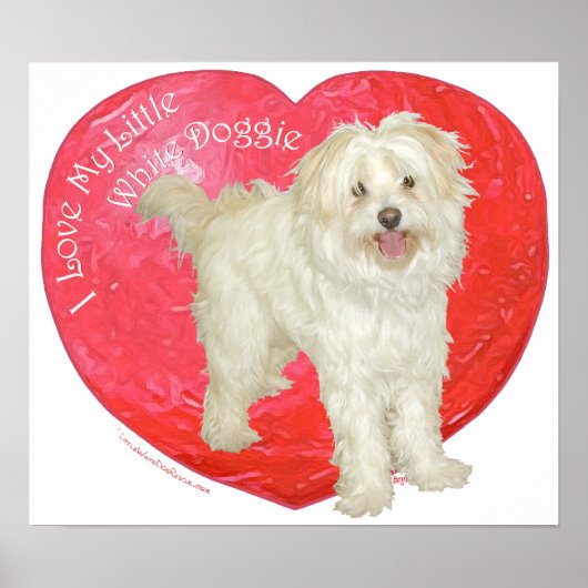 Havanese/Westie Mix Valentijnsdag Poster (Voorkant)