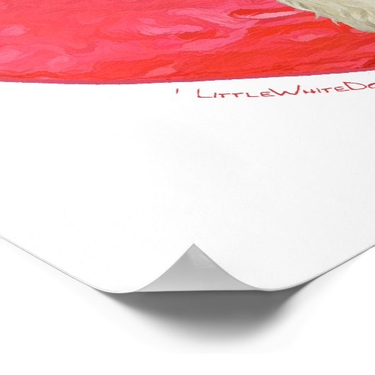 Havanese/Westie Mix Valentijnsdag Poster (Hoek)