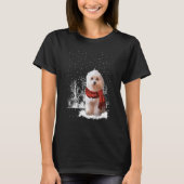 Havanese Winter Scarf Dogs Tree Snow Chris T-shirt (Voorkant)