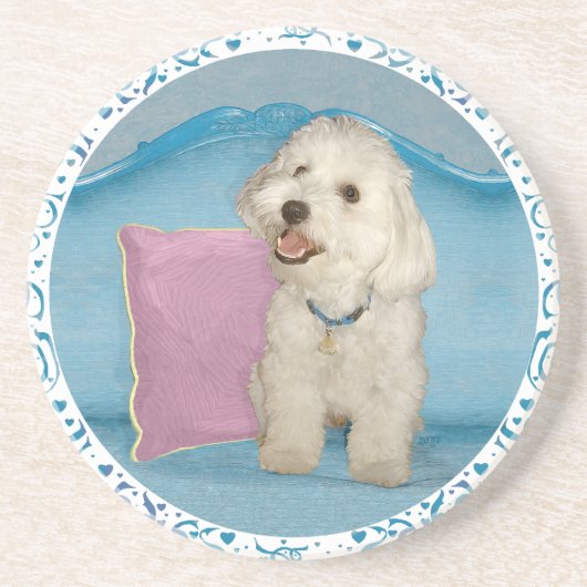 Havanese Zandsteen Drank Onderschotel Onderzetter (Voorkant)