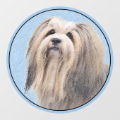 Havanese (Zilver) Schilderij - Grappige Originele  Raamsticker (Vel)