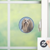 Havanese (Zilver) Schilderij - Grappige Originele  Raamsticker (Huis)
