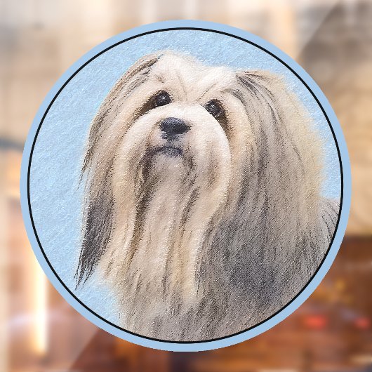 Havanese (Zilver) Schilderij - Grappige Originele  Raamsticker (Vel 2)