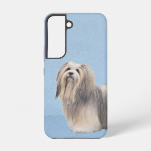 Havanese (Zilver) Schilderij - Mooie Originele Hon Samsung Galaxy Hoesje