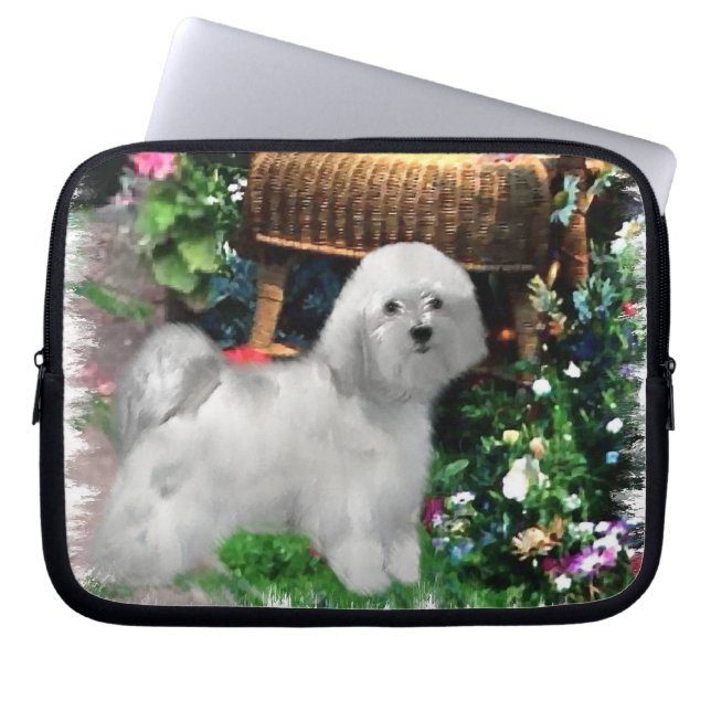 Havanese Zomer Tuin Laptop Sleeve (Voorkant)