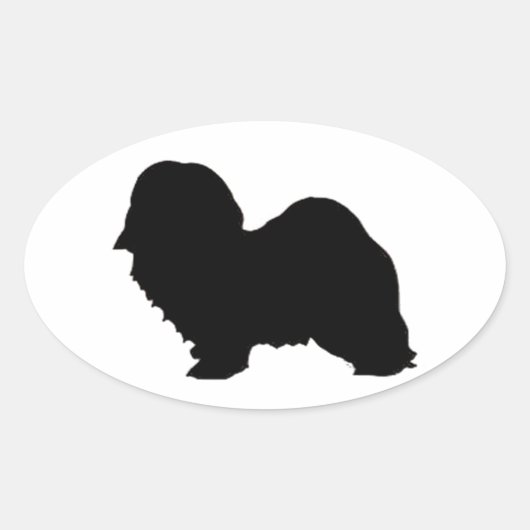 havanesse silhouet ovale sticker (Voorkant)