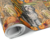 Havanezer Dog Autumn Harvest Thanksgiving Cadeaupapier (Rol Hoek)