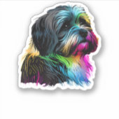 Havanezer Dog Pop Art Design Havanezer Lovers Sticker (Voorkant)