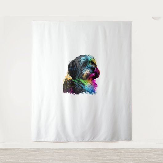 Havanezer Dog Pop Art Design Havanezer Lovers Wandkleed (Voorkant)