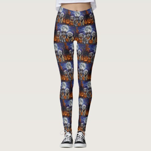 Havanezer Halloween Griezelig Leggings (Voorkant)