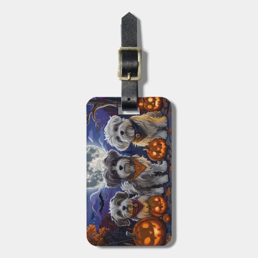 Havanezer Halloween Spooky Bagagelabel (Voorkant verticaal)