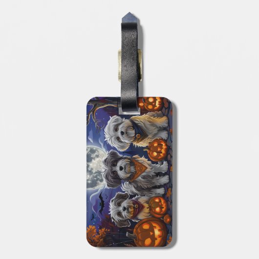 Havanezer Halloween Spooky Bagagelabel (Achterkant verticaal)
