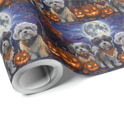 Havanezer Halloween Spooky Cadeaupapier (Rol Hoek)