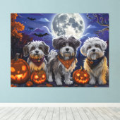 Havanezer Halloween Spooky Canvas Afdruk (Insitu (Houten vloer))