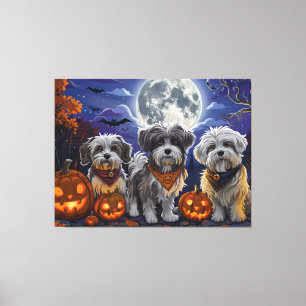 Havanezer Halloween Spooky Canvas Afdruk