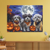 Havanezer Halloween Spooky Canvas Afdruk (Insitu (Woonkamer))