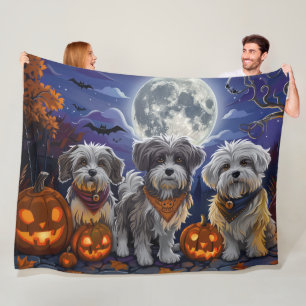 Havanezer Halloween Spooky Fleece Deken