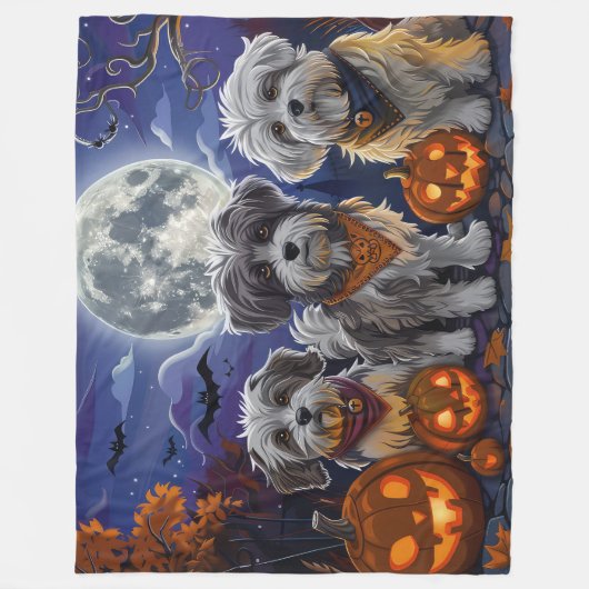 Havanezer Halloween Spooky Fleece Deken (Voorkant)