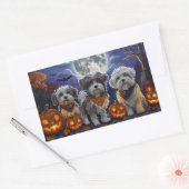Havanezer Halloween Spooky Rechthoekige Sticker (Envelop)