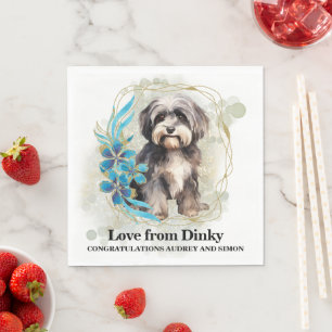 Havanezer Hond bruiloft servetten met honden Foto