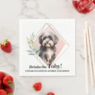 Havanezer Hond bruiloft servetten met honden Foto