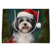 Havanezer Hond in Sneeuw Kerstmis Groot Cadeauzakje (Voorkant)