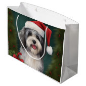 Havanezer Hond in Sneeuw Kerstmis Groot Cadeauzakje (Achterkant Gekanteld)