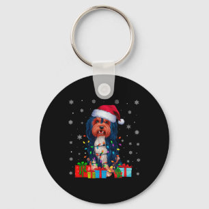Havanezer Hond Lelijke Kerstverlichting Santa Hava Sleutelhanger