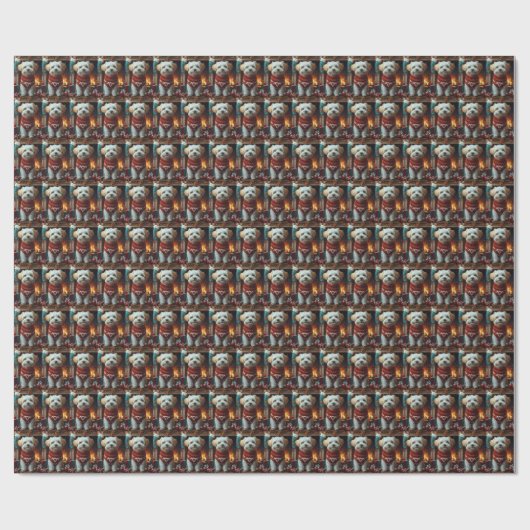 Havanezer hond met kerstcadeaus cadeaupapier (Vlak)