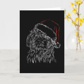 Havanezer Hond Santa Hat Kaart (Gele Bloem)