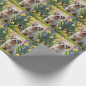 Havanezer Hond Spring Bloemen Schilderen Cadeaupapier (Hoek)