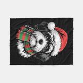Havanezer Hond Xmas Santa Hat Sjaal Kerstkostuum Fleece Deken (Voorkant (Horizontaal))
