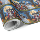 Havanezer Honden Pompoen Halloween Grappig Cadeaupapier (Rol Hoek)