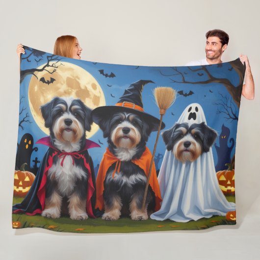 Havanezer Honden Pompoen Halloween Grappig Fleece Deken (In situ)