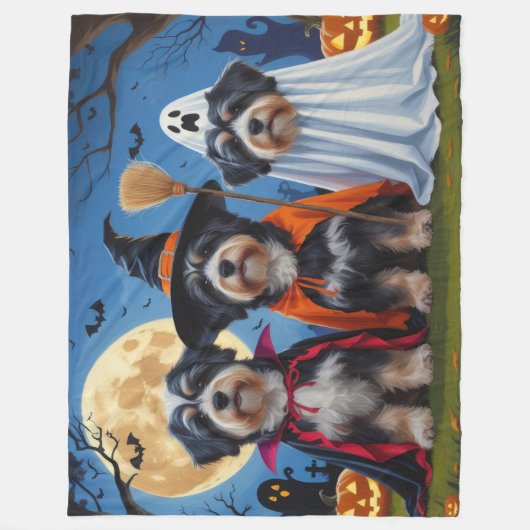 Havanezer Honden Pompoen Halloween Grappig Fleece Deken (Voorkant)