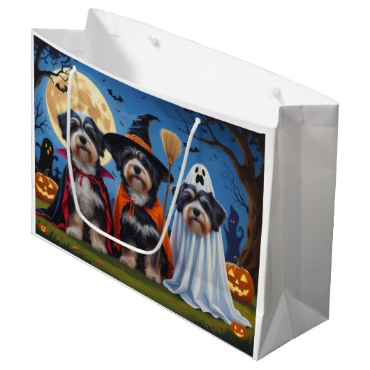 Havanezer Honden Pompoen Halloween Grappig Groot Cadeauzakje (Voorkant Gekanteld)