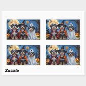 Havanezer Honden Pompoen Halloween Grappig Rechthoekige Sticker (Vel)