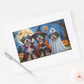 Havanezer Honden Pompoen Halloween Grappig Rechthoekige Sticker (Envelop)