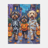 Havanezer Honden Trick-or-Treating Halloween Kostu Fleece Deken (Voorkant)