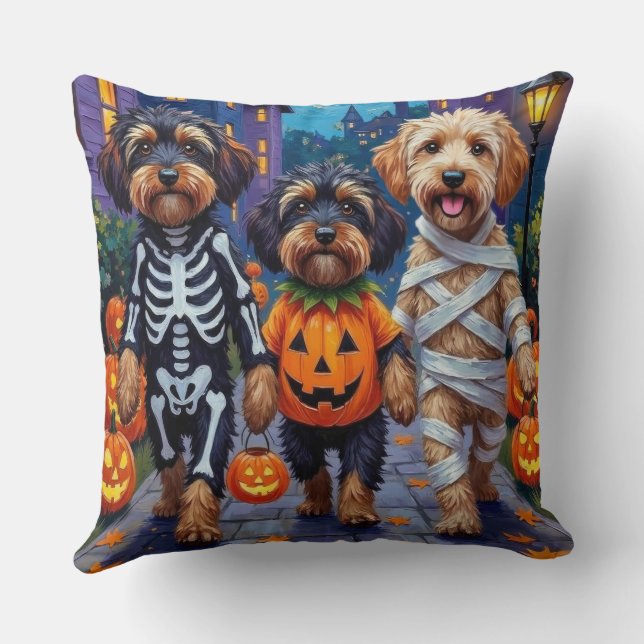 Havanezer Honden Trick-or-Treating Halloween Kostu Kussen (Achterkant)