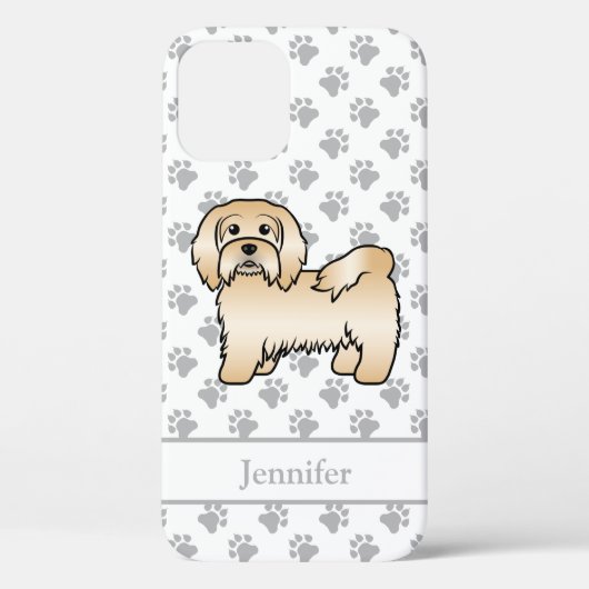 Havanezer Illustratie & Naam van een Lichtbruine H Case-Mate iPhone Case (Achterkant)