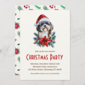 Havanezer in een kerstfeest met een witte hond van kaart (Voorkant / Achterkant)