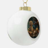 Havanezer Kerst Feestelijke Reis Keramische Bal Ornament (Links)