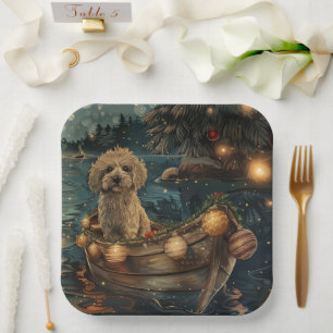 Havanezer Kerst Feestelijke Reis Papieren Bordje