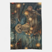 Havanezer Kerst Feestelijke Reis Theedoek (Verticaal)